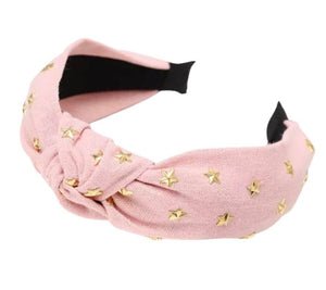 Pink Star Knot Headband