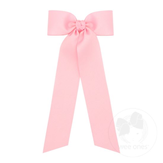 Medium Grosgrain Streamer Bow - Light Pink