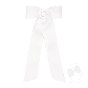 Medium Scallop Long Tail - White