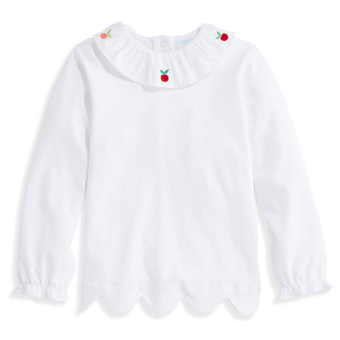 Missy Pima Blouse with Apples Embroidery (4, 5)