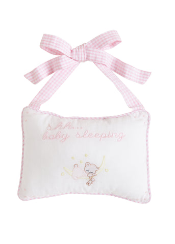 Baby Sleeping Door Pillow - Pink