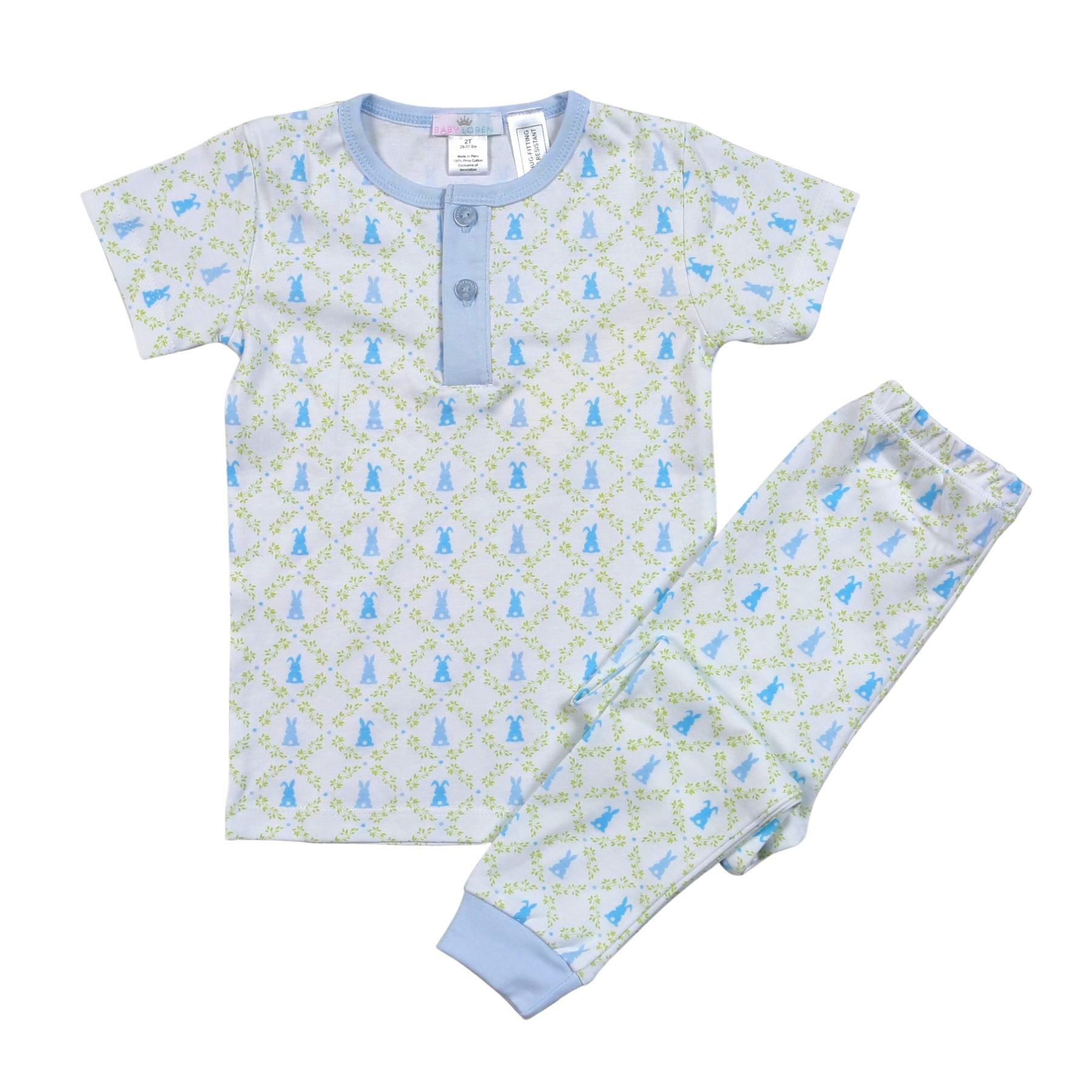Blue Easter Bunnies Pajama Set (12-18M)