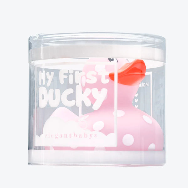 Pink Polka Dot Rubber Duckie