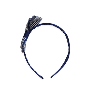 Charlotte Headband - Navy Blue Gingham