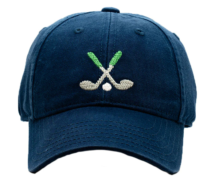 Golf Clubs on Navy Hat