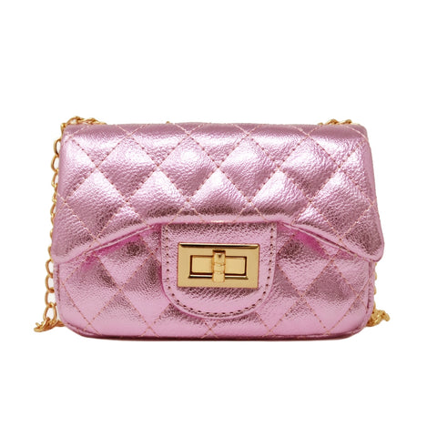 Metallic Classic Mini Bag - Pink