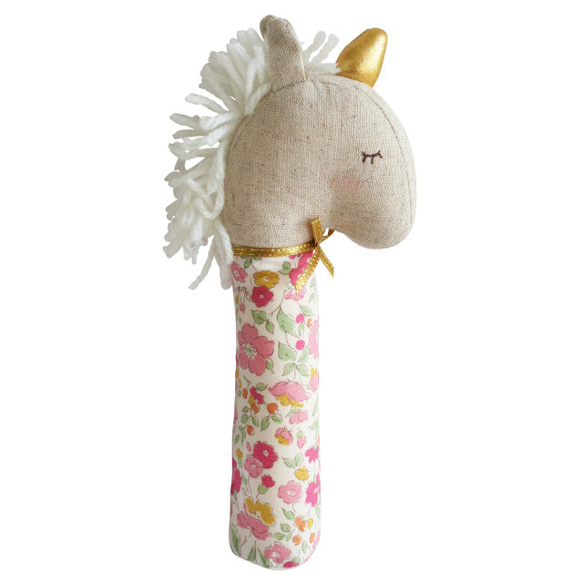 Yvette Unicorn Squeaker- Rose Garden