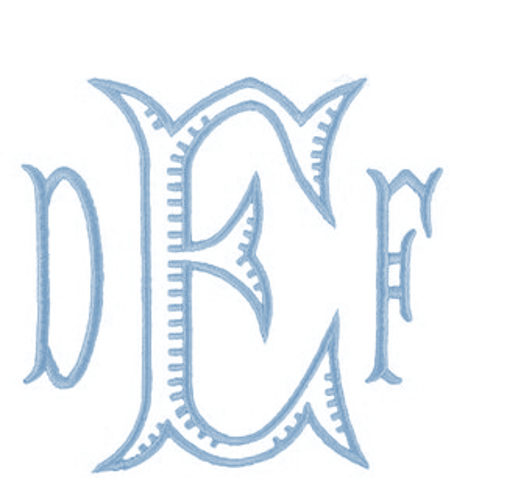 Open Fishtail Monogram