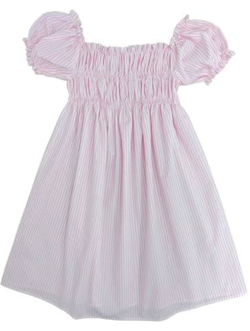 Pink Stripe Smocked Dress (6, 8)