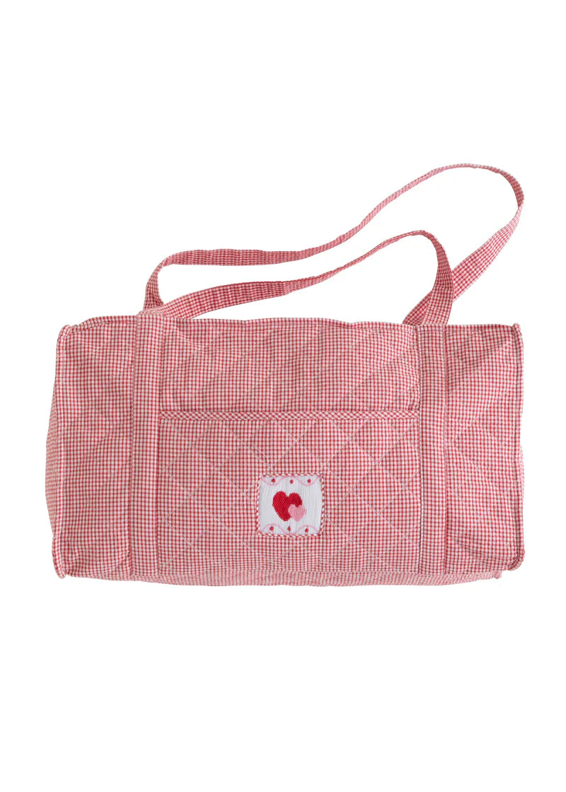 Quilted Luggage Duffle - Hearts