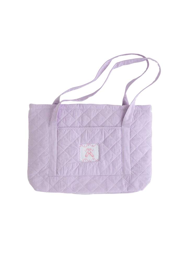 Quilted Luggage Tote - Ballet