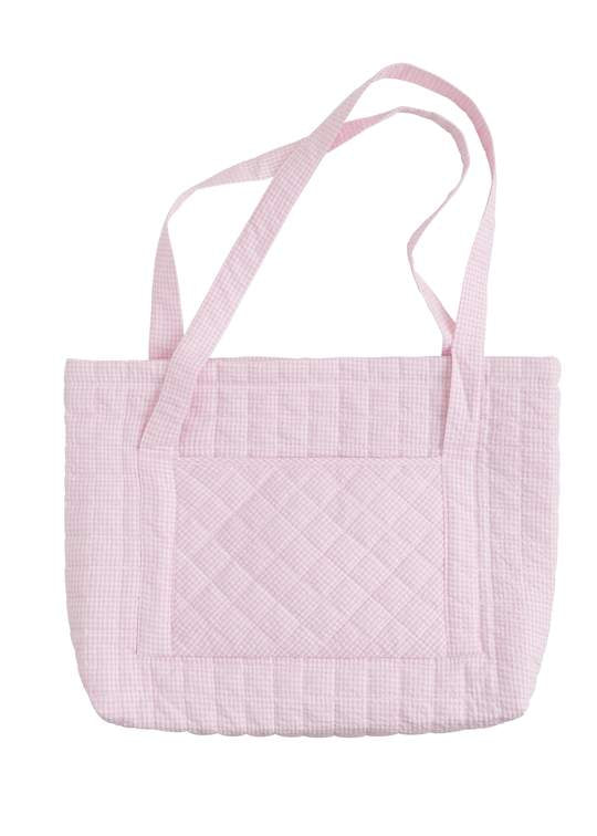 Quilted Luggage- Light Pink Tote