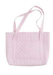 Quilted Luggage- Light Pink Tote