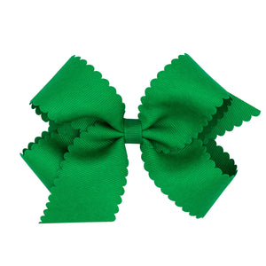 Medium Scallop Edge Bow - Green