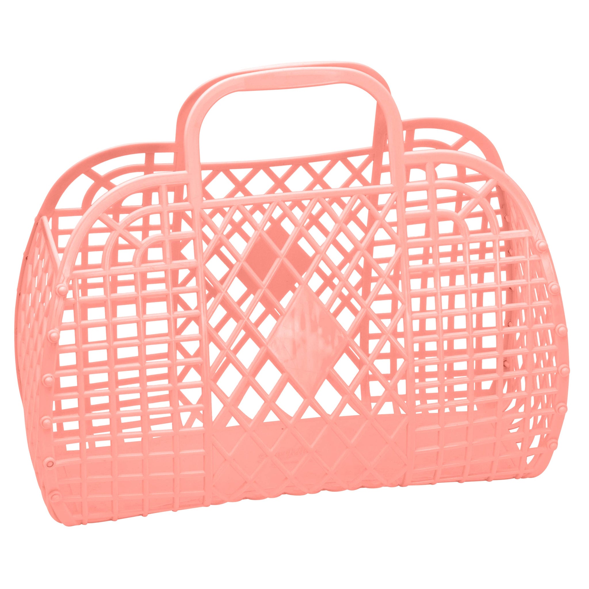 Large Retro Basket Jelly Bag - Peach