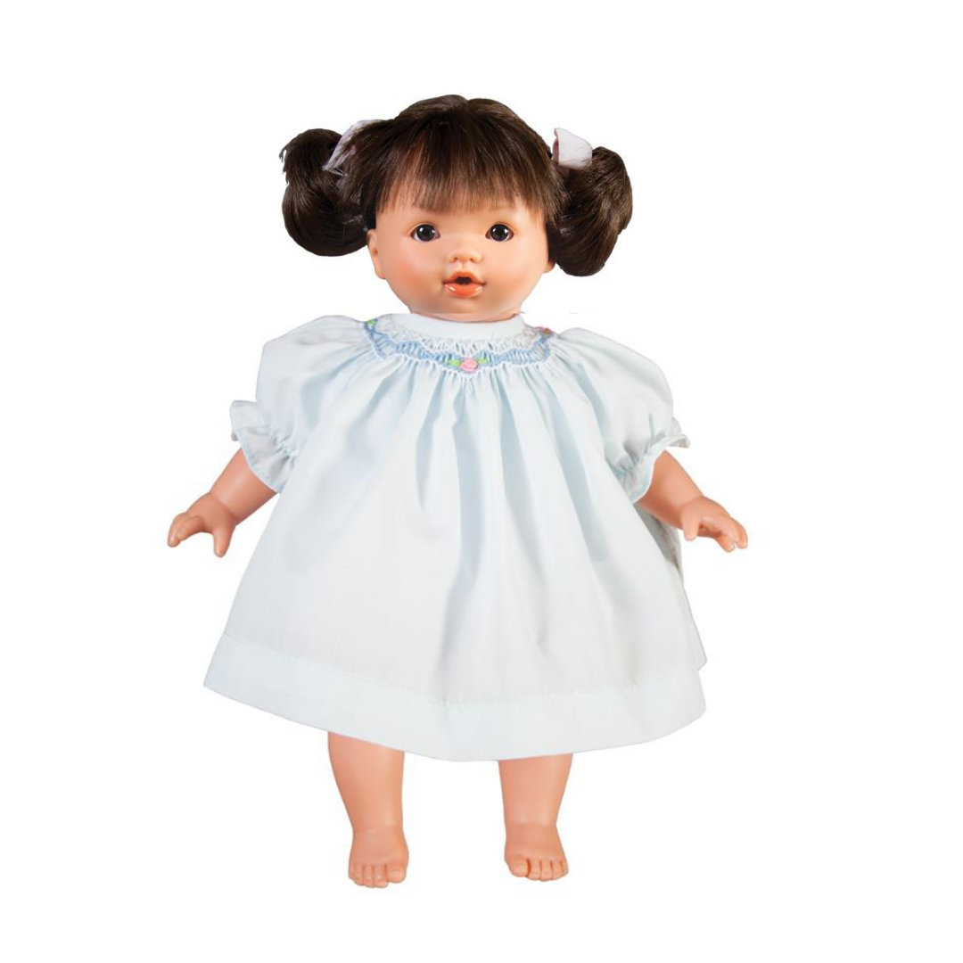 10" Bella Doll with WHITE Dress and Brown Eyes