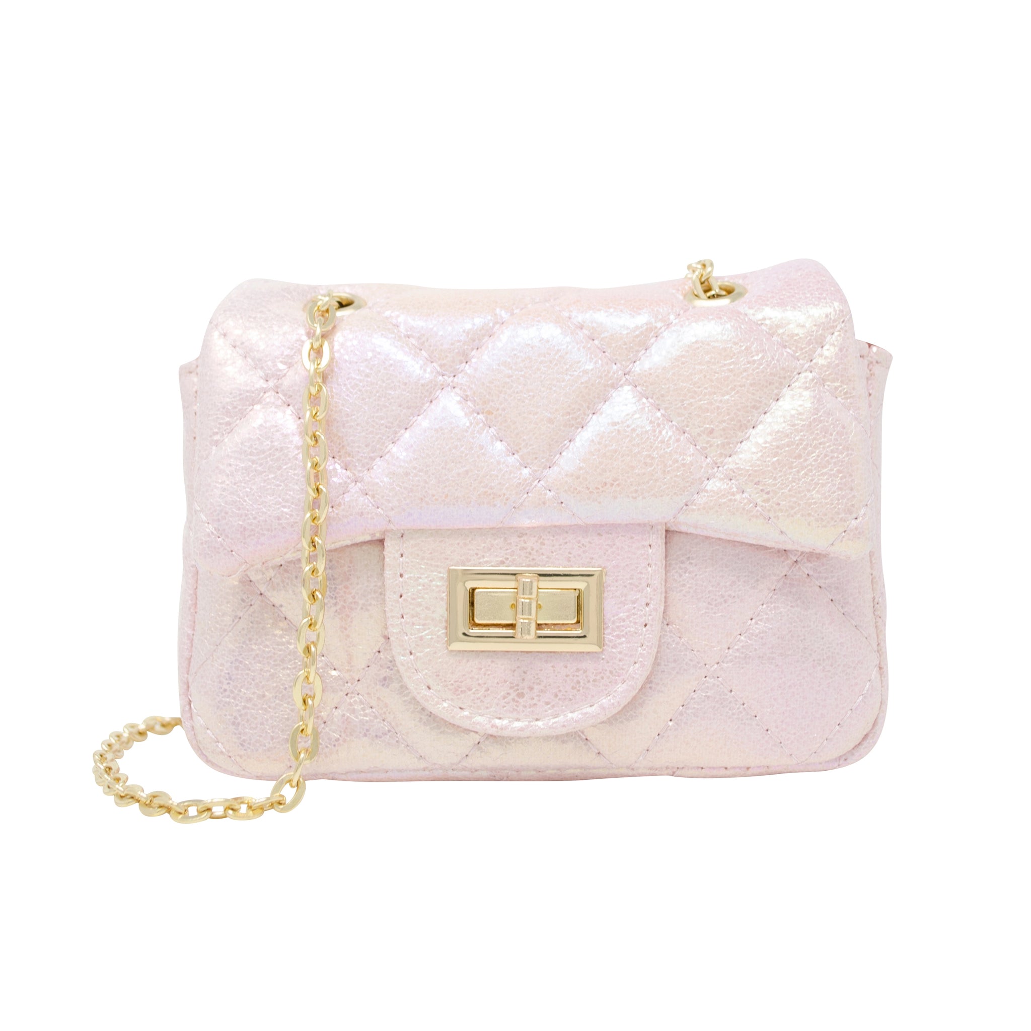 Classic Metallic Rainbow Mini Bag - Pearl