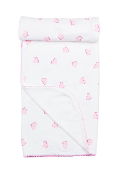 Heart Print Baby Blanket