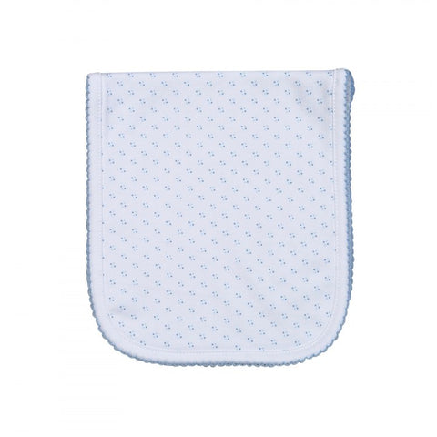 Blue Dots Pima Burp Cloth