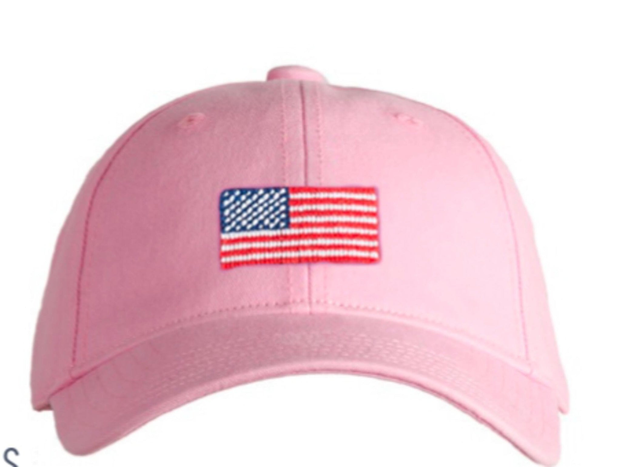 American Flag on Light Pink Kids Hat