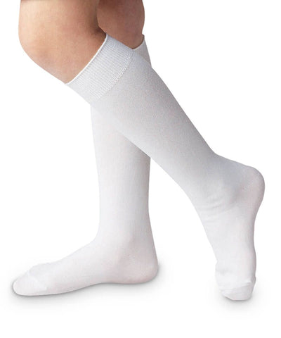 Classic White Nylon Knee Socks