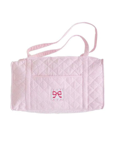 Quilted Luggage Duffle - Bow