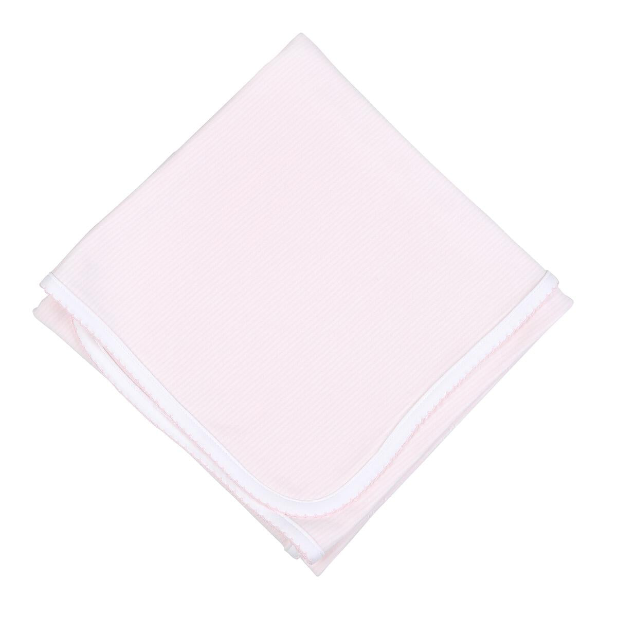 Mini Stripe Receiving Blanket - Pink