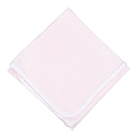 Mini Stripe Receiving Blanket - Pink