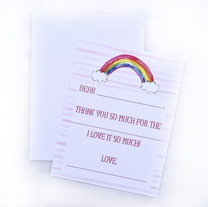 Rainbow Children's Thank You Notecards