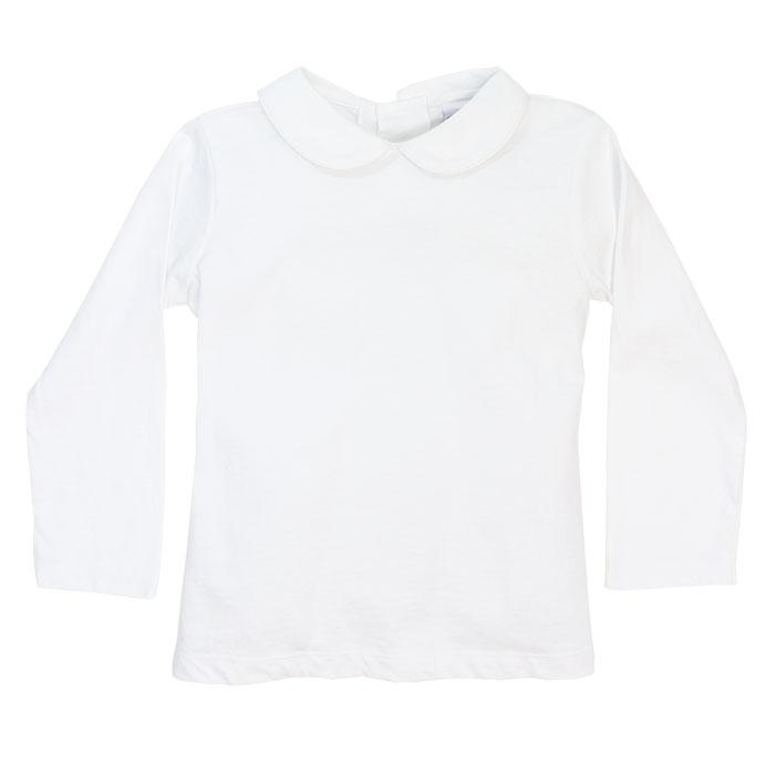 White Knit Unisex Longsleeve Piped Shirt