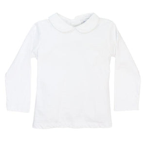 White Knit Unisex Longsleeve Piped Shirt